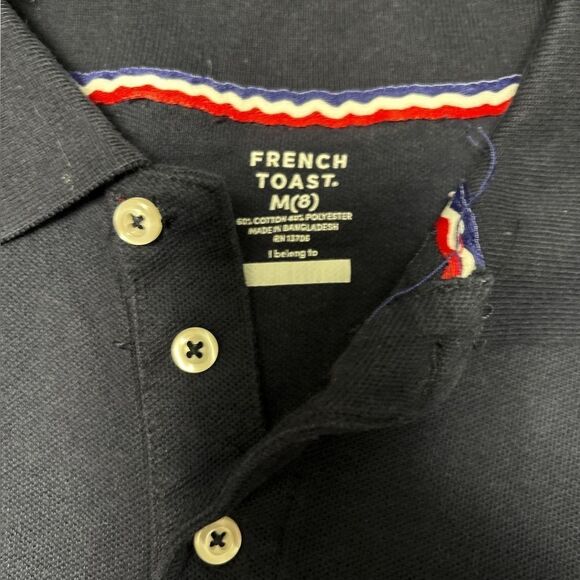 Boys size 8 French toast, brand blue polo shirt - Picture 2 of 3